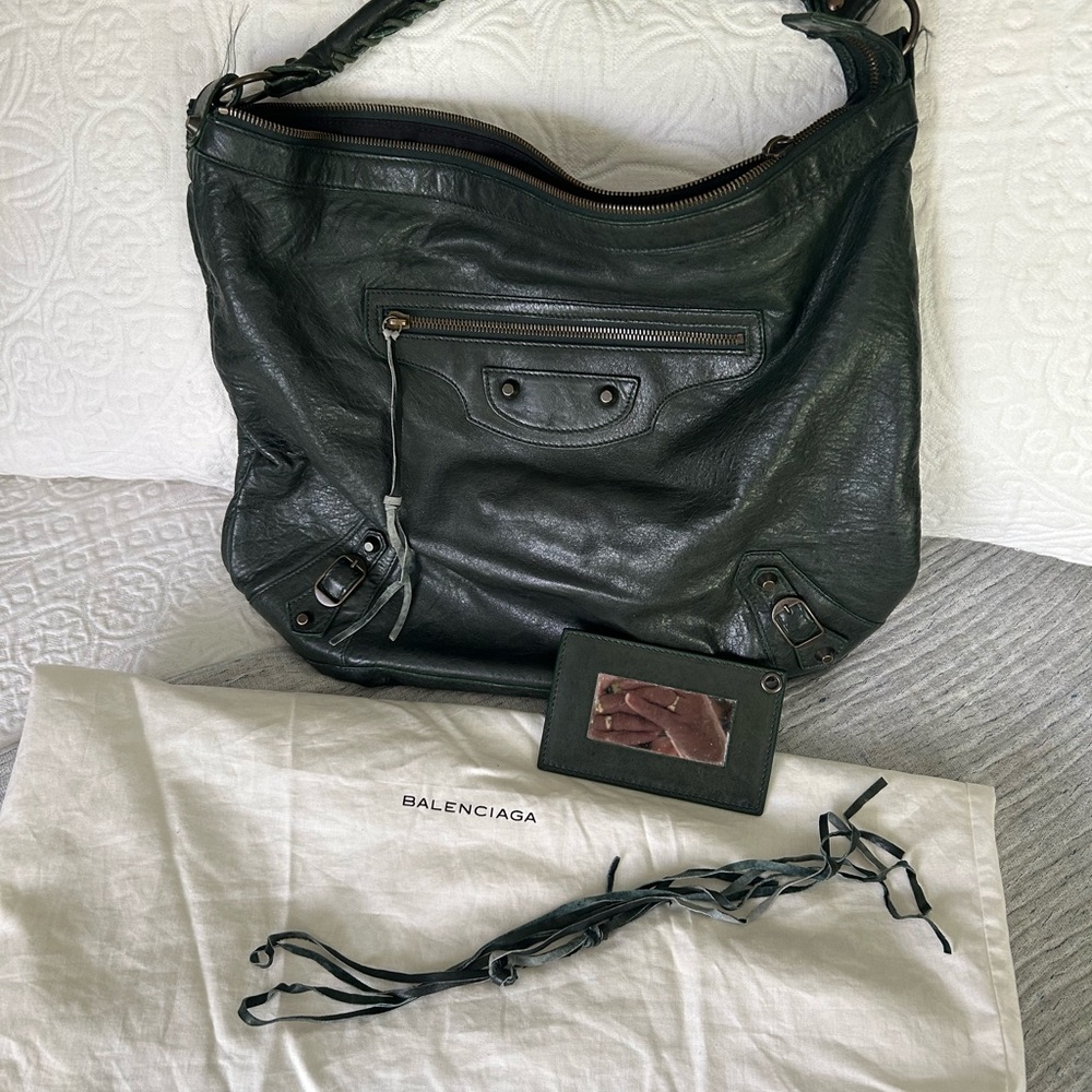 Balenciaga 2006 Sapin Dark Green Chèvre Leather Day Bag